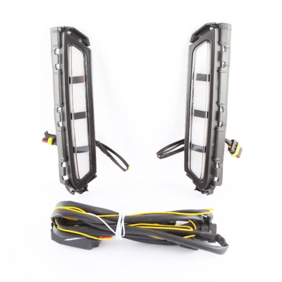 2019–2020 hyundai elantra front bumper side air curtain grille with led lamp lh/rh set