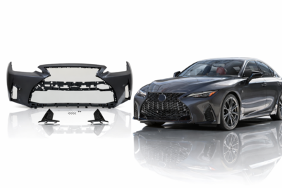 2021–2025 lexus is300 / is350 f sport style front bumper cover without park assist sensor holes without headlamp washer holes with side grilles lx1000391