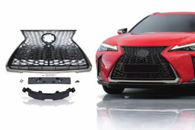 2019–2024 lexus ux200 / ux250h f sport style front grille assembly with park distance sensor holes & front camera hole lx1200206