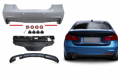 2012–2018 bmw 3 series (f30) m performance rear bumper assembly with pdc sensor holes