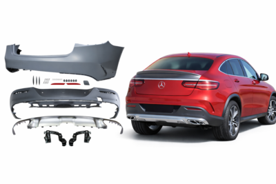 2016–2019 mercedes benz gle class (c292) coupe amg style rear bumper assembly with park assist sensor holes
