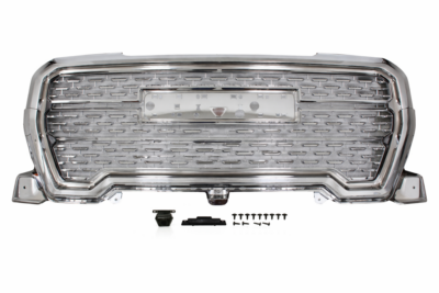 2019–2022 gmc sierra 1500 denali style front grille all chrome