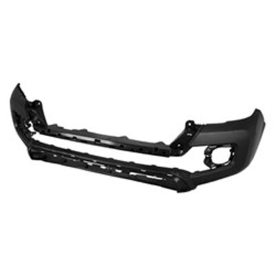 2016–2023 toyota tacoma front bumper cover – textured black w/o fender flare holes (capa) to1000415c