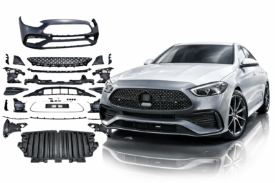 2022–2025 mercedes benz c class (w206) sedan front bumper assembly amg styling with parking sensor holes