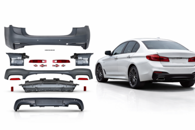 2017–2020 bmw 5 series (g30) m tech rear bumper assembly with parking sensor holes
