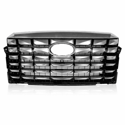 2023–2025 HYUNDAI PALISADE FRONT GRILLE – BLACK / SATIN CHROME (CALLIGRAPHY / ULTIMATE)-HY1200294S