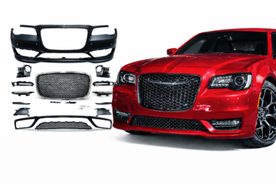 2016–2023 chrysler 300 sedan srt8 / s style front bumper assembly with sensor holes