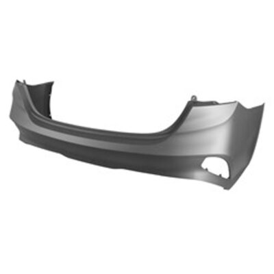 2022–2024 kia forte rear bumper cover – primed w/o parking sensor holes (capa) ki1100240c