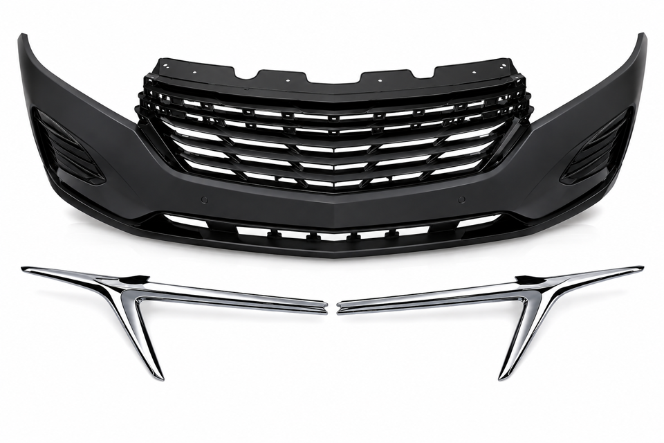 2022-2024 CHEVROLET EQUINOX LS FRONT BUMPER COMPLETE KIT WITH GRILLE-GM1014144SS - Image 2