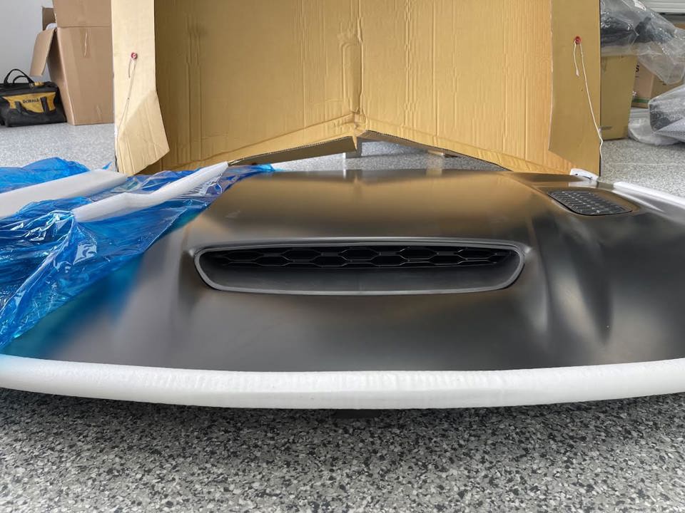 2015-2023 DODGE CHARGER HOOD ALUMINUM WITH 3 SCOOPS SRT HELLCAT REDEYE STYLE-CH1230336SS - Image 3