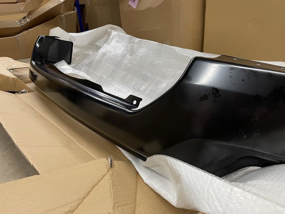 2019-2022 GMC SIERRA 1500 PICKUP FRONT BUMPER STEEL BLACK W/O SENSOR HOLES-GM1002876S - Image 3