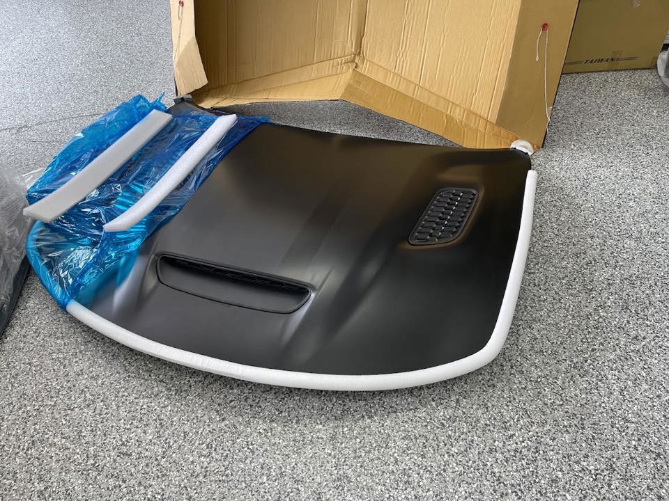 2015-2023 DODGE CHARGER HOOD ALUMINUM WITH 3 SCOOPS SRT HELLCAT REDEYE STYLE-CH1230336SS - Image 2