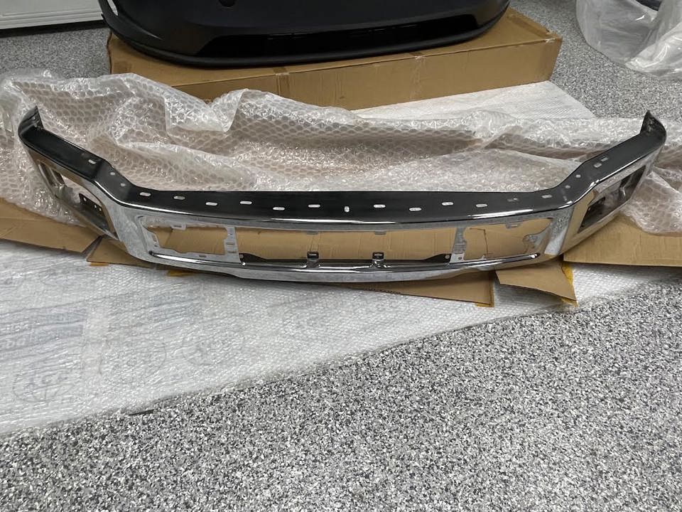 2018-2020 FORD F150 PICKUP FRONT BUMPER STEEL CHROME-FO1002430S - Image 2